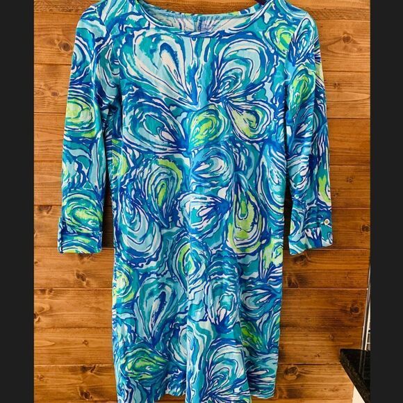 Lilly Pulitzer Dresses & Skirts - Lilly Pulitzer Linden Dress Oyster Shell Print Sz. XXS Oh Shucks